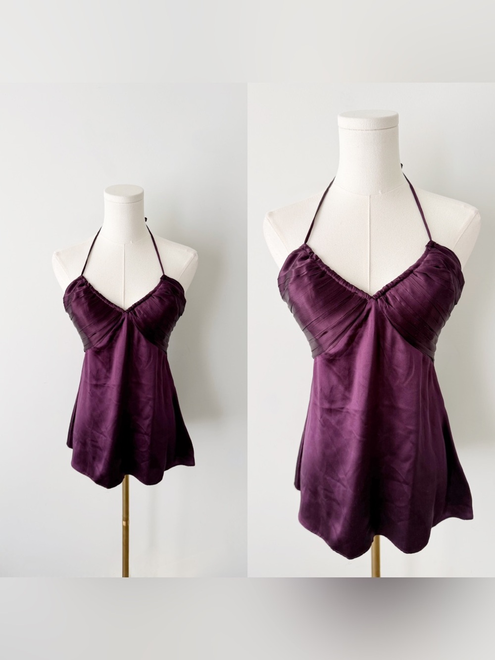 Jacob 100% silk purple halter top